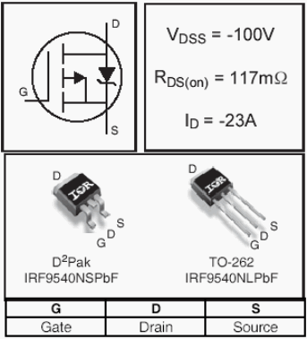 IRF9540NS, HEXFET Power MOSFETs Discrete P-Channel